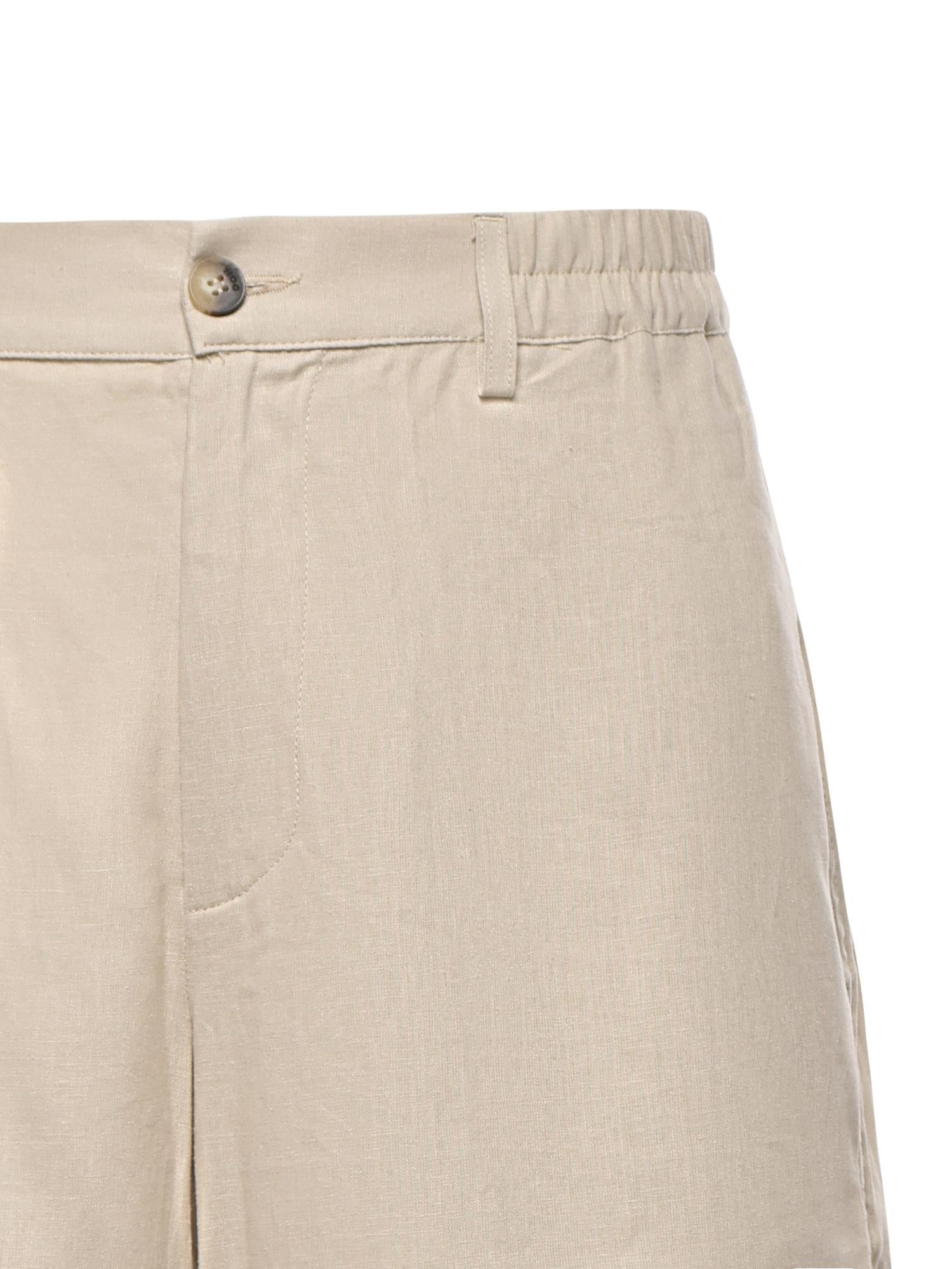 Short Curico in lino e viscosa 026SH168LI CAMEL WOC 