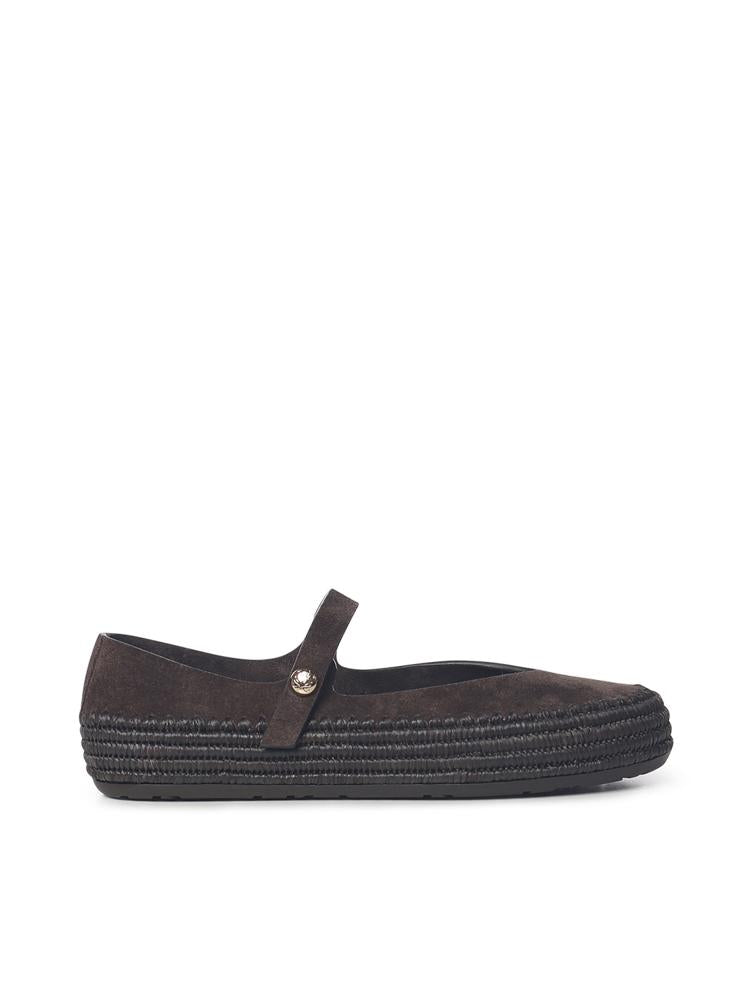 Mary Jane Rio in pelle scamosciata e rafia LBV3466X02 3110 LOEWE 