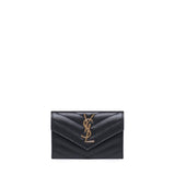 Portafogli envelope in grain de poudre 414404 BOW011000 SAINT LAURENT 