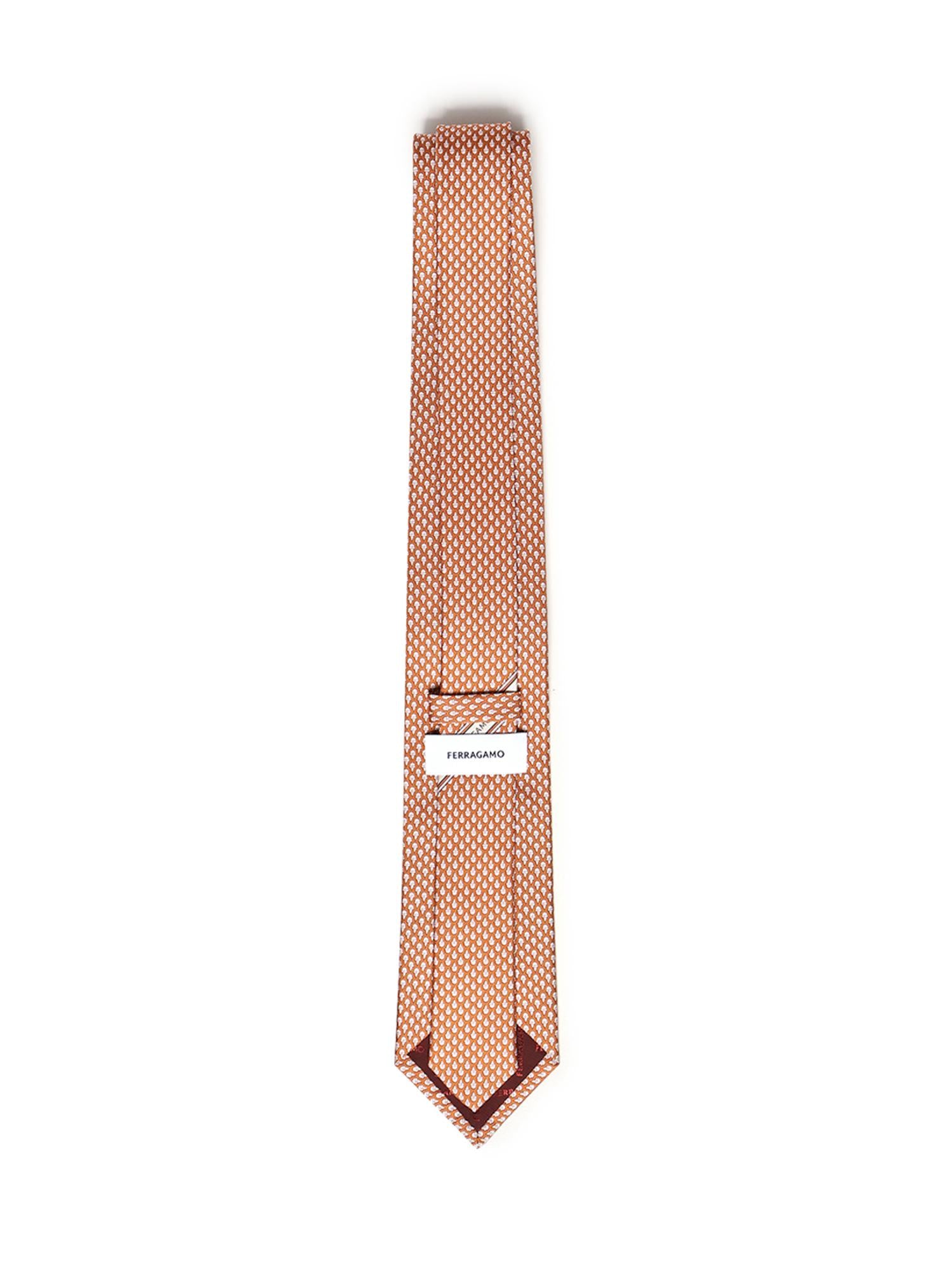 Cravatta in seta con stampa 351252 784138008 FERRAGAMO 