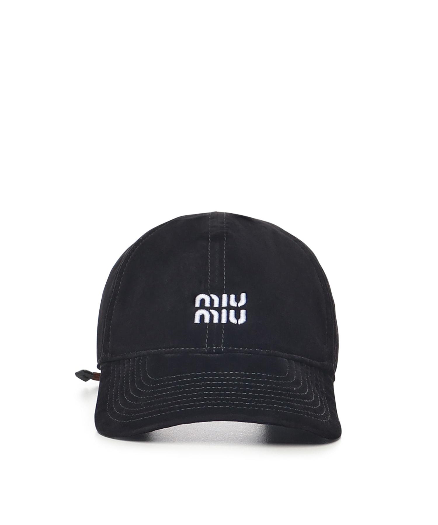 Cappello da baseball in velluto 5HC369 2CUAF034S MIU MIU 