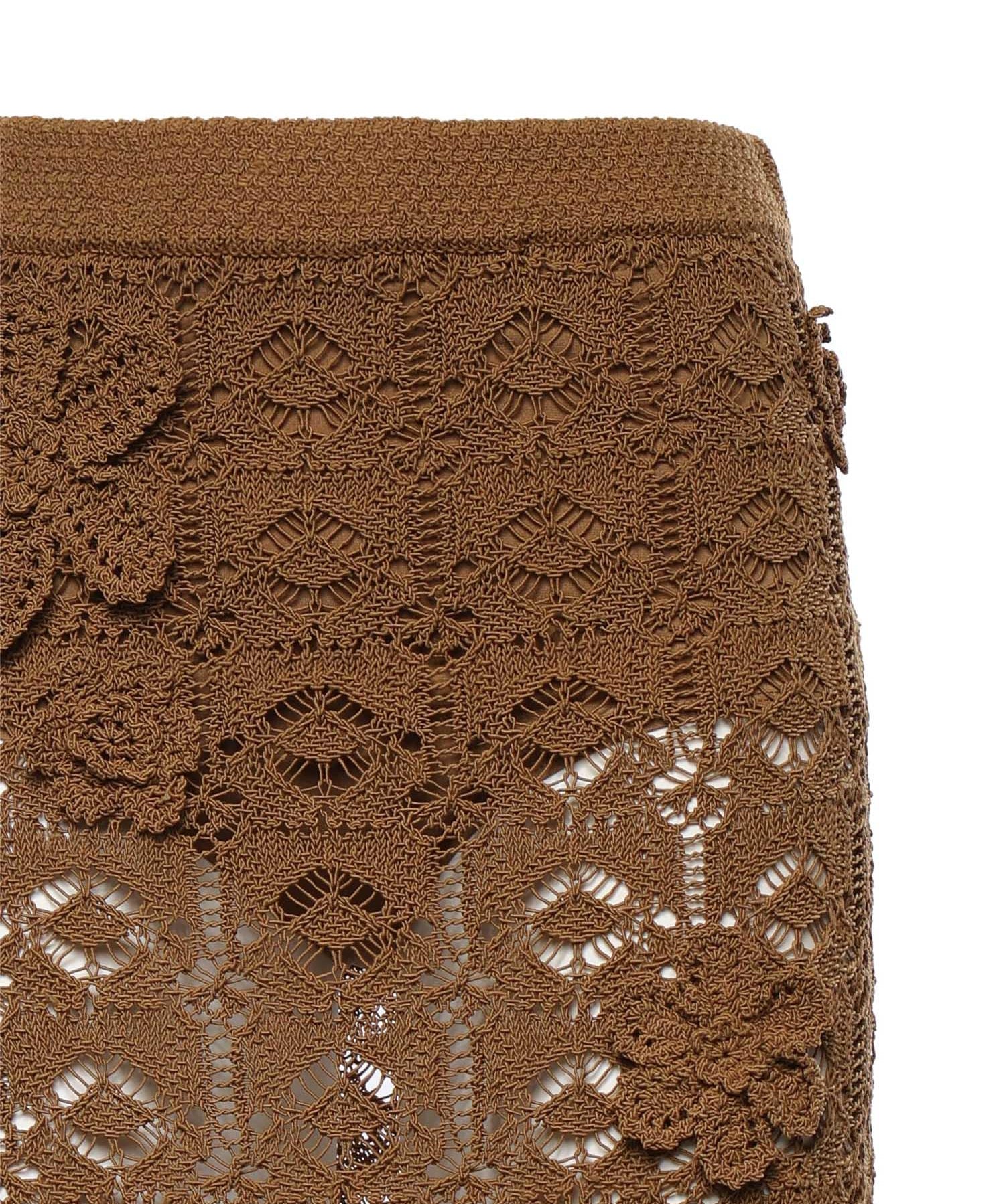 Gonna midi in crochet con fiori 106861 A3B8L25 PINKO 