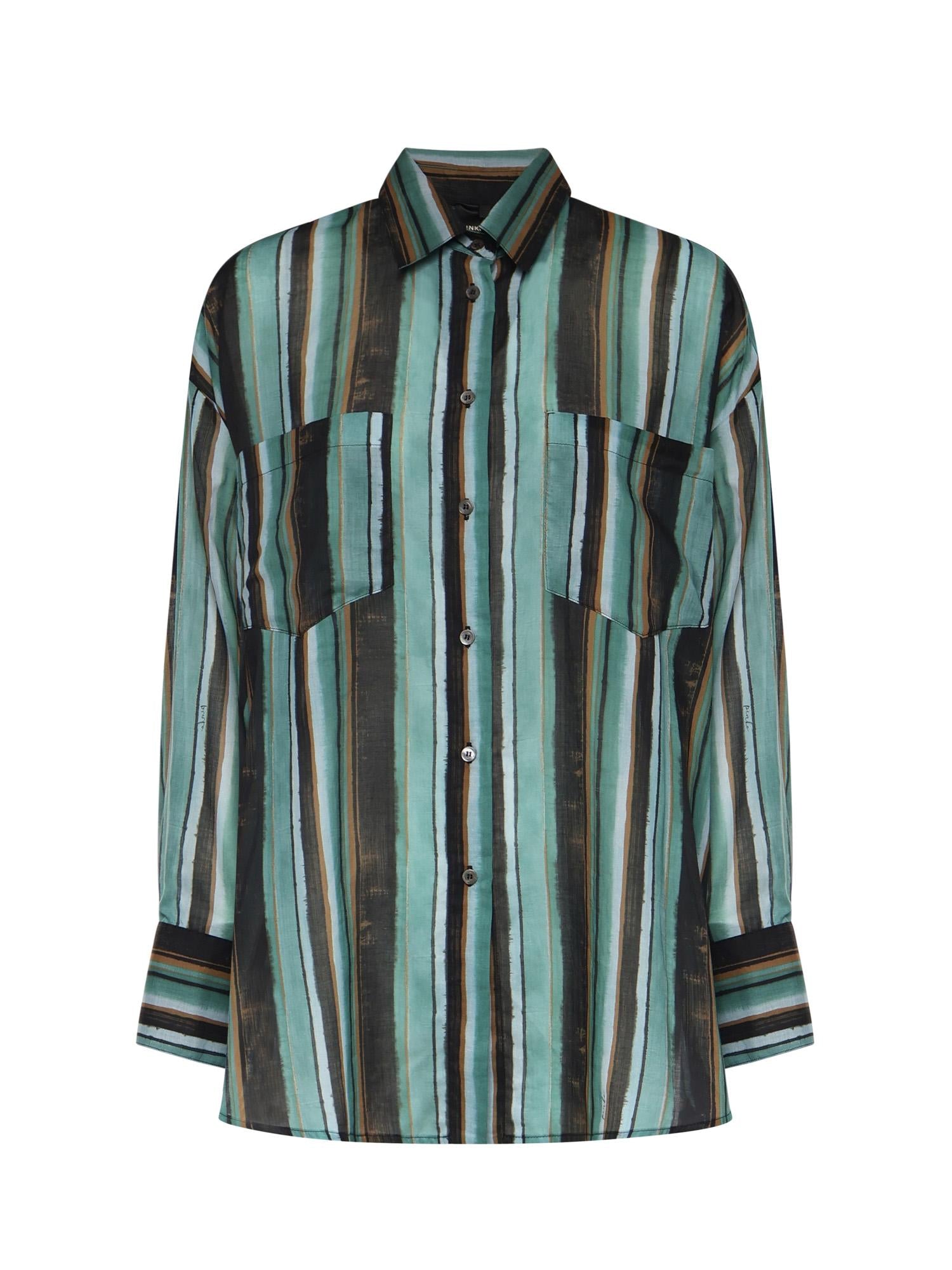 Camicia a righe in cotone 106990 A3CHSD3 PINKO 