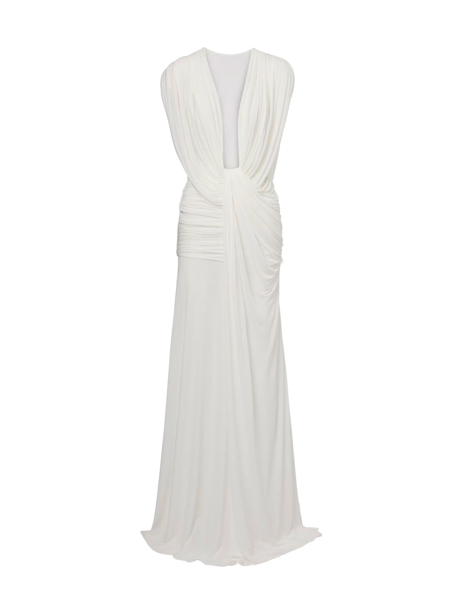 Abito con drappeggio ondulato 24043346 WHITE CHRISTOPHER ESBER 