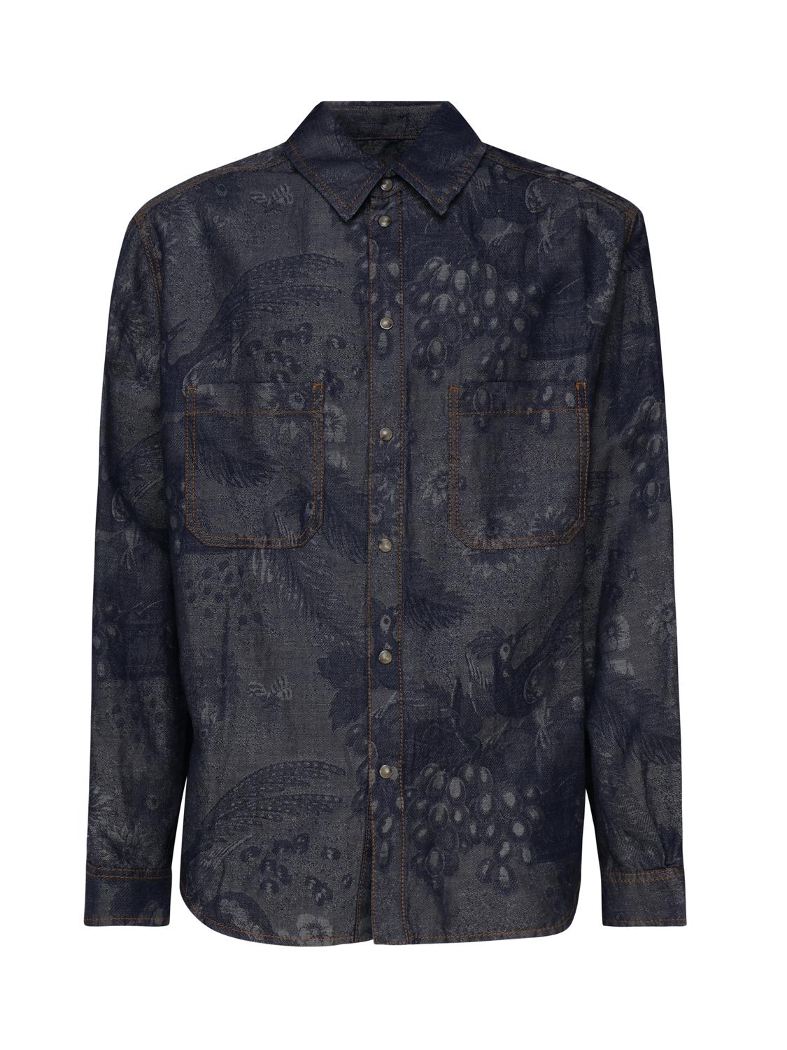 Camicia in denim con paisley MRNE0003 99TTE14S9091 ETRO 