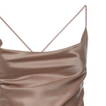 Abito slipdress lungo in satin 106587 A1Y5Q35 PINKO 