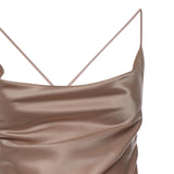 Abito slipdress lungo in satin 106587 A1Y5Q35 PINKO 