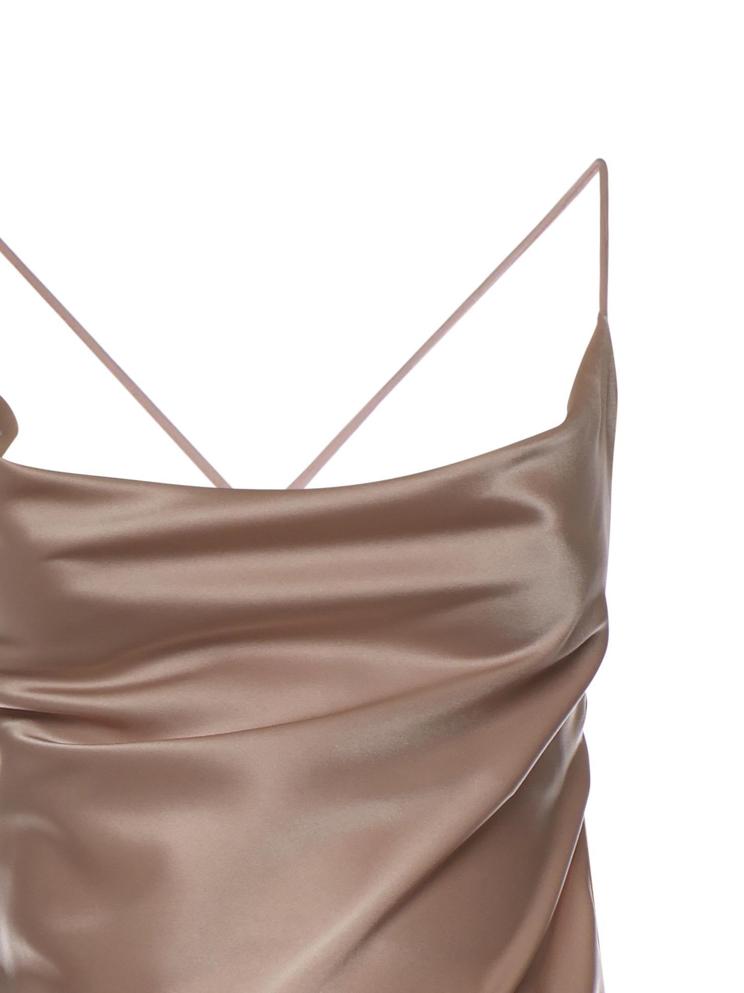 Abito slipdress lungo in satin 106587 A1Y5Q35 PINKO 