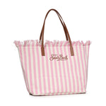 Borsa City in canvas a righe CBF0001 01764L MC2 SAINT BARTH 