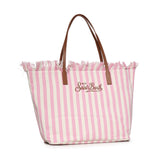 Borsa City in canvas a righe CBF0001 01764L MC2 SAINT BARTH 