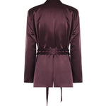 Giacca in satin con cintura 106589 A1Y5R57 PINKO 