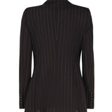 Giacca Turlington monopetto in gessato di lana F29WZT FRBC2S8053 DOLCE & GABBANA 