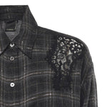 Camicia a quadri con pizzo 106109 A30DIK1 PINKO 