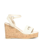 Sandali con zeppa e logo 73SC9YU01INT ZELDA WEDGEOFF WHITE V° 73 