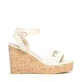 Sandali con zeppa e logo 73SC9YU01INT ZELDA WEDGEOFF WHITE V° 73 