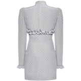 Mini abito a pois con volant FABX4302F4686 1810 ALESSANDRA RICH 