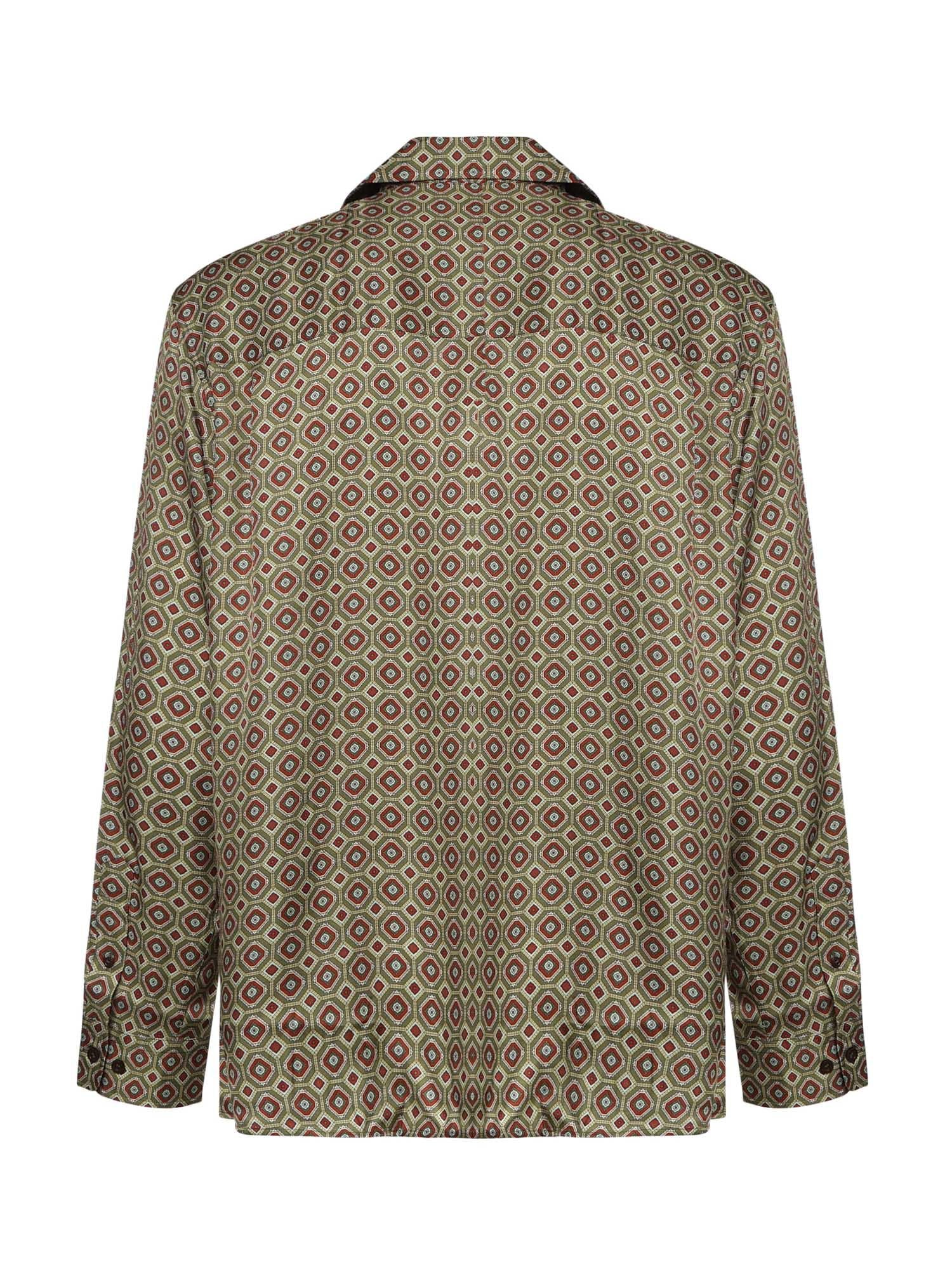 Camicia con stampa in viscosa KSH233VI032 KK Drôle de Monsieur 
