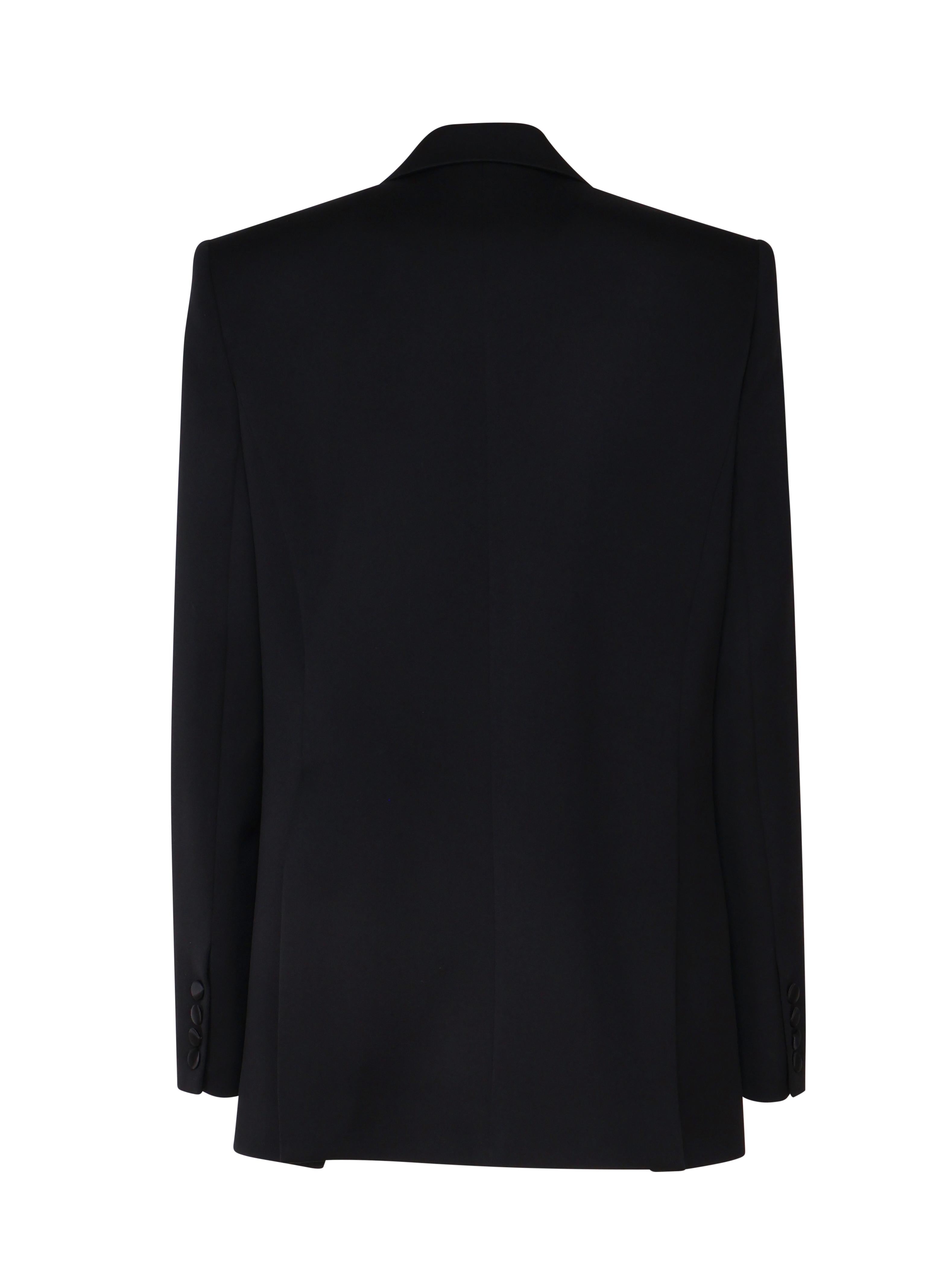 Blazer con rever in satin 1457208001 BLACK MAGDA BUTRYM 