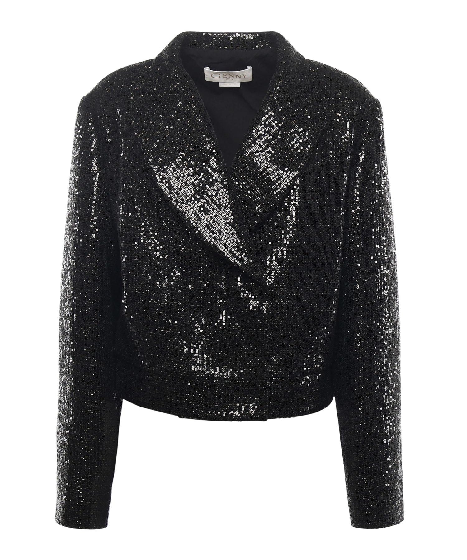 Giacca cropped con paillettes 79AAQ502 N0657899 GENNY 