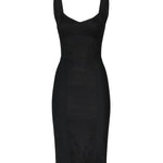 Abito corsetteria midi in powernet e pizzo F63G9T G9798N0000 DOLCE & GABBANA 