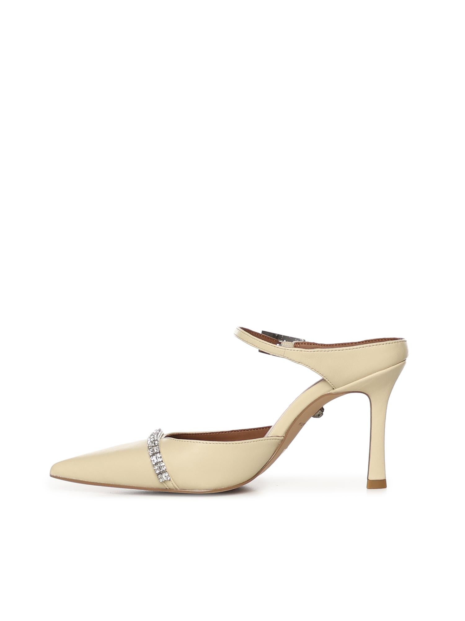 Mule in pelle con cristalli 5394042109 CREAM KURT GEIGER 