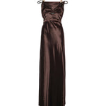 Abito lungo in satin MF6064 15ZCF0324 MIU MIU 