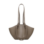 Borsa tote Mochi large in pelle MOCHI PEBBLE GRAIN LEATHER TAUPE YUZEFI 