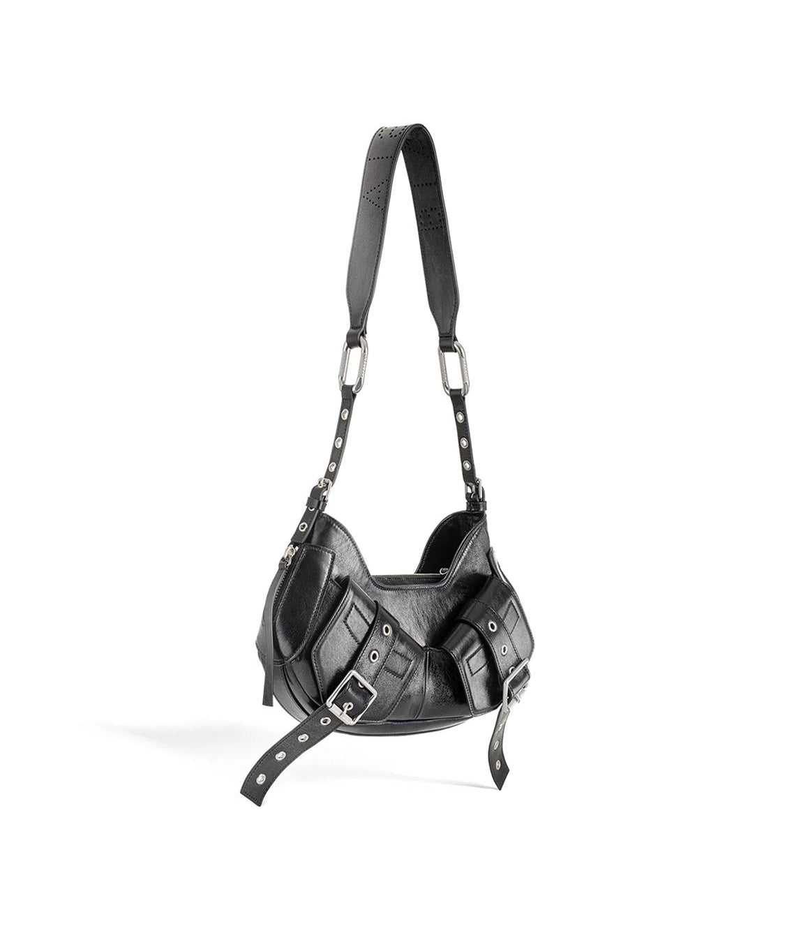 Borsa a spalla Y2K FBBP70001STR -NERO/NIKEL BIASIA 