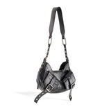 Borsa a spalla Y2K FBBP70001STR -NERO/NIKEL BIASIA 