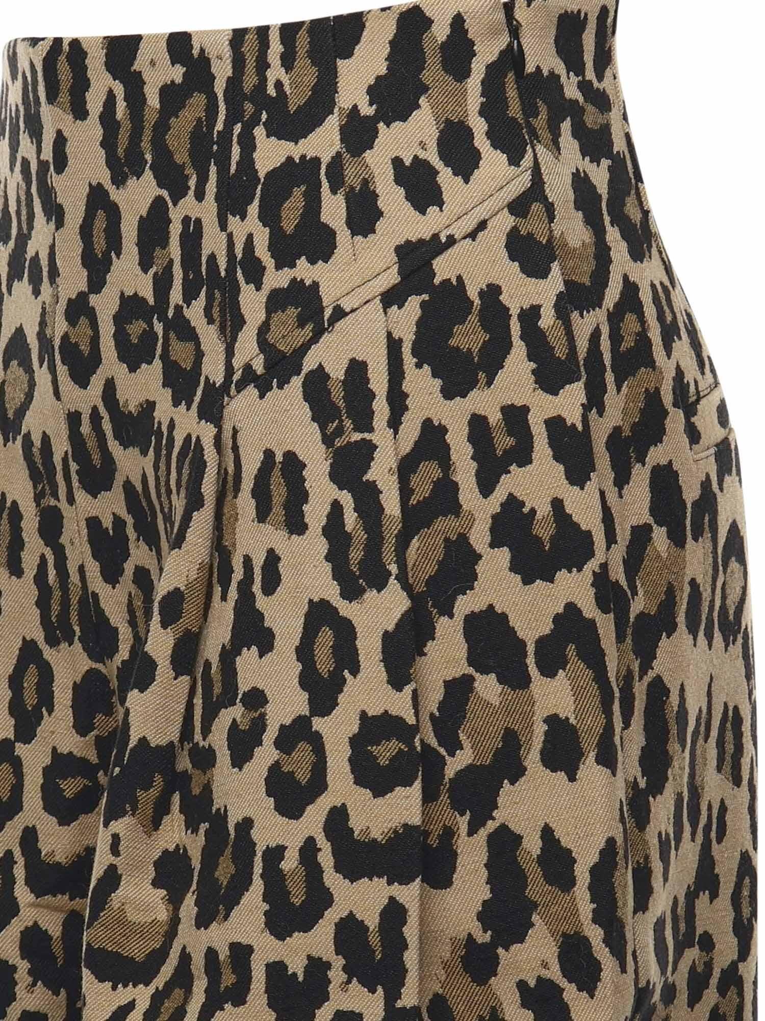 Jeans in jacquard con stampa leopardata 114701 795 ROTATE 