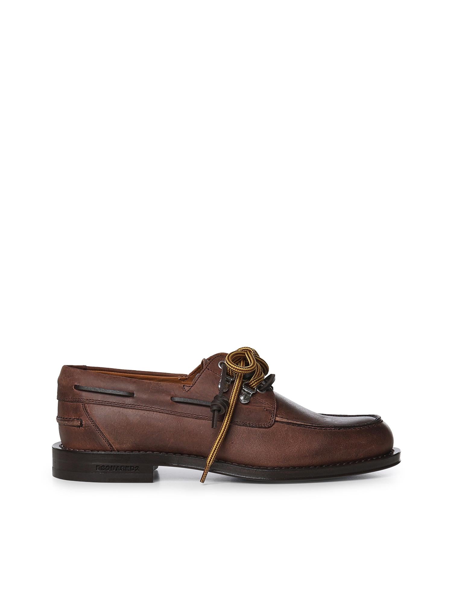 Scarpe da barca in pelle LUM0126 5081 DSQUARED2 