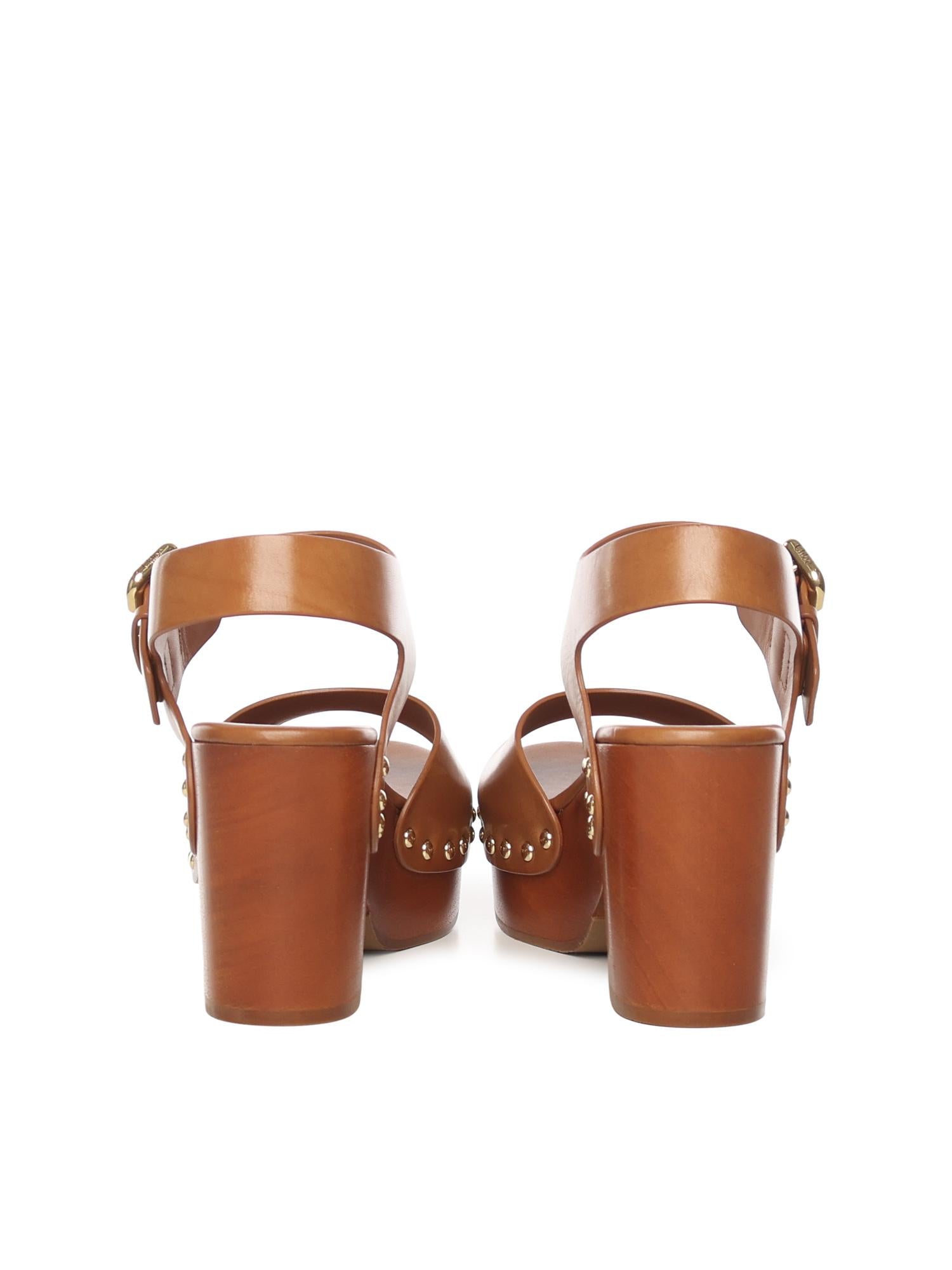 Zoccoli con zeppa Jeannette CHC25A12ILT 27T CHLOÉ 