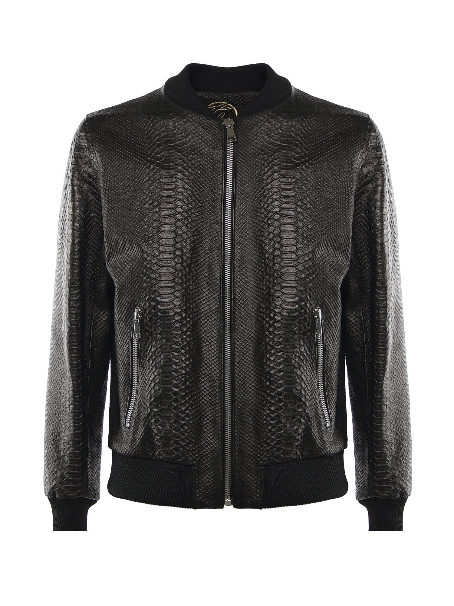 Bomber Good Fellas in pelle GOODFELLAS PITONENERO GIULIANO GALIANO 