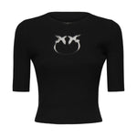 Maglia cropped con logo 102017 A18MZ99 PINKO 
