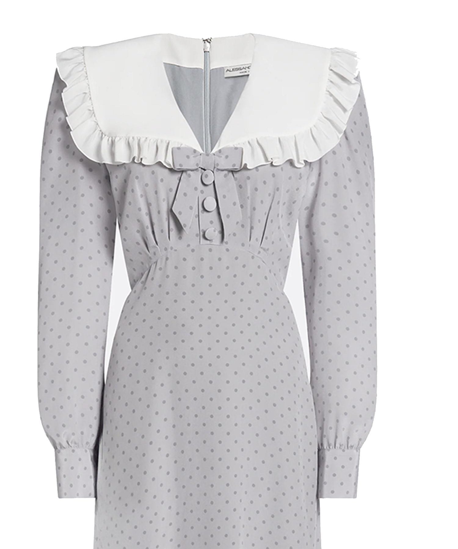 Abito midi a pois con colletto FABX4368F4686 1810 ALESSANDRA RICH 