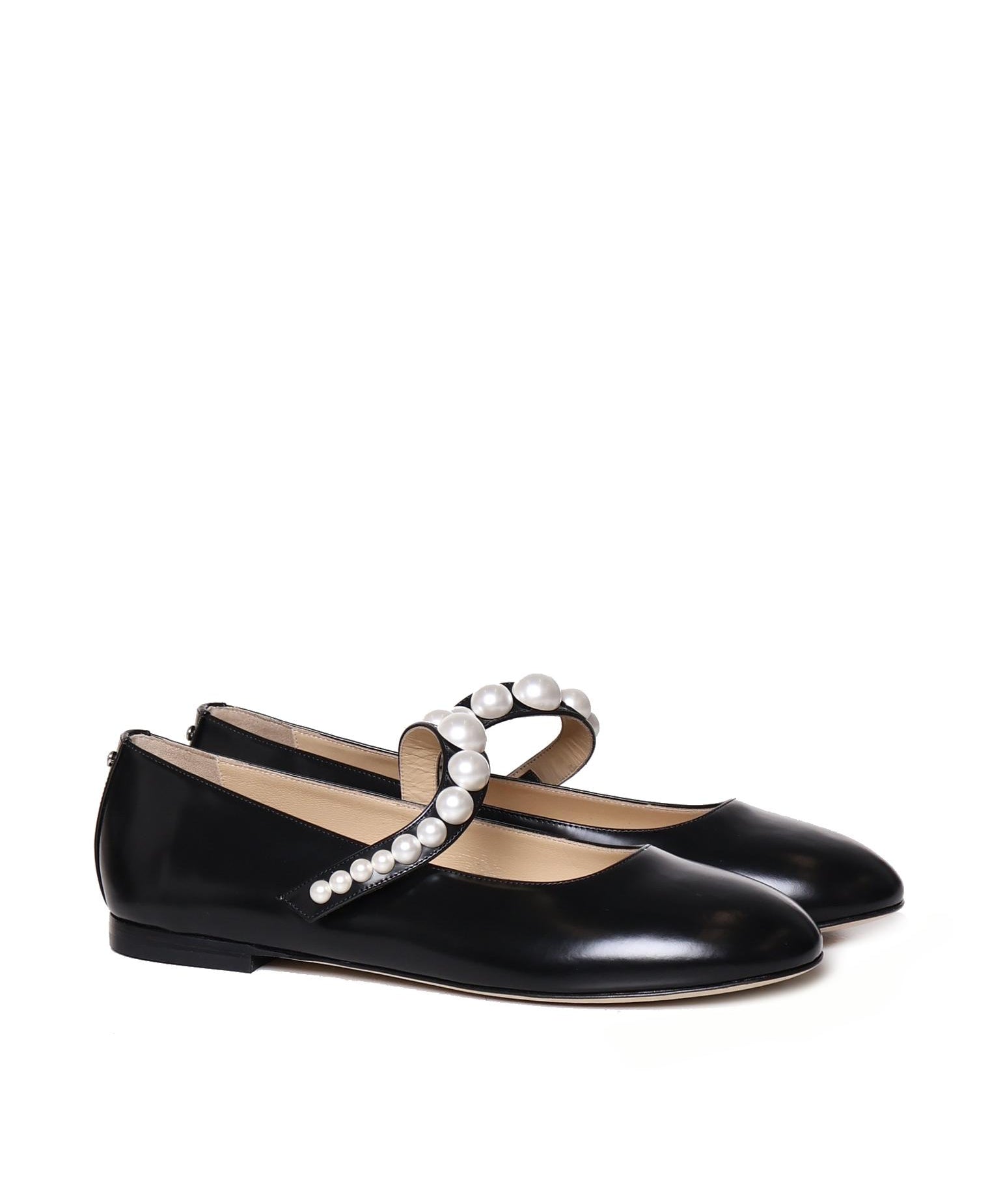 Ballerine in pelle lucida con perle S0737 010SPAB02 MACH & MACH 