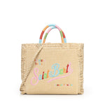Borsa Colette in tessuto effetto paglia con logo COL0017 02737L MC2 SAINT BARTH 