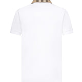 Polo con colletto Check in cotone 8071621 A1464 BURBERRY 
