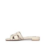 Sandali flat Holly in pelle 755Z10VK OFF WHITE BIBI LOU 