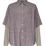 Camicia Wrong Sleeve in popeline check 866543 TUM176011 BALENCIAGA 