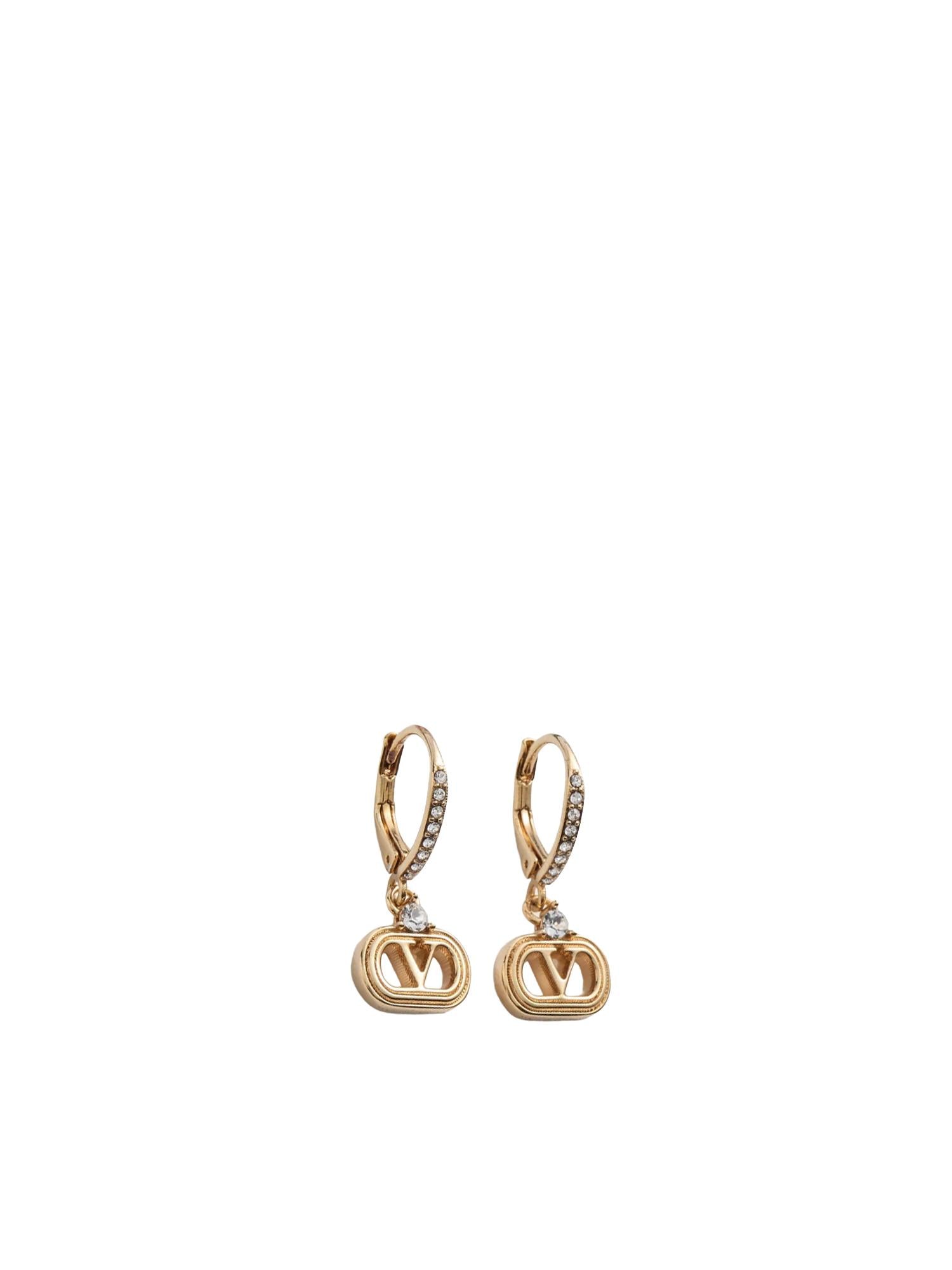 Orecchini Ovalette in metallo e cristalli Swarovski® 7W2J0AI3 YCW9MN VALENTINO GARAVANI 