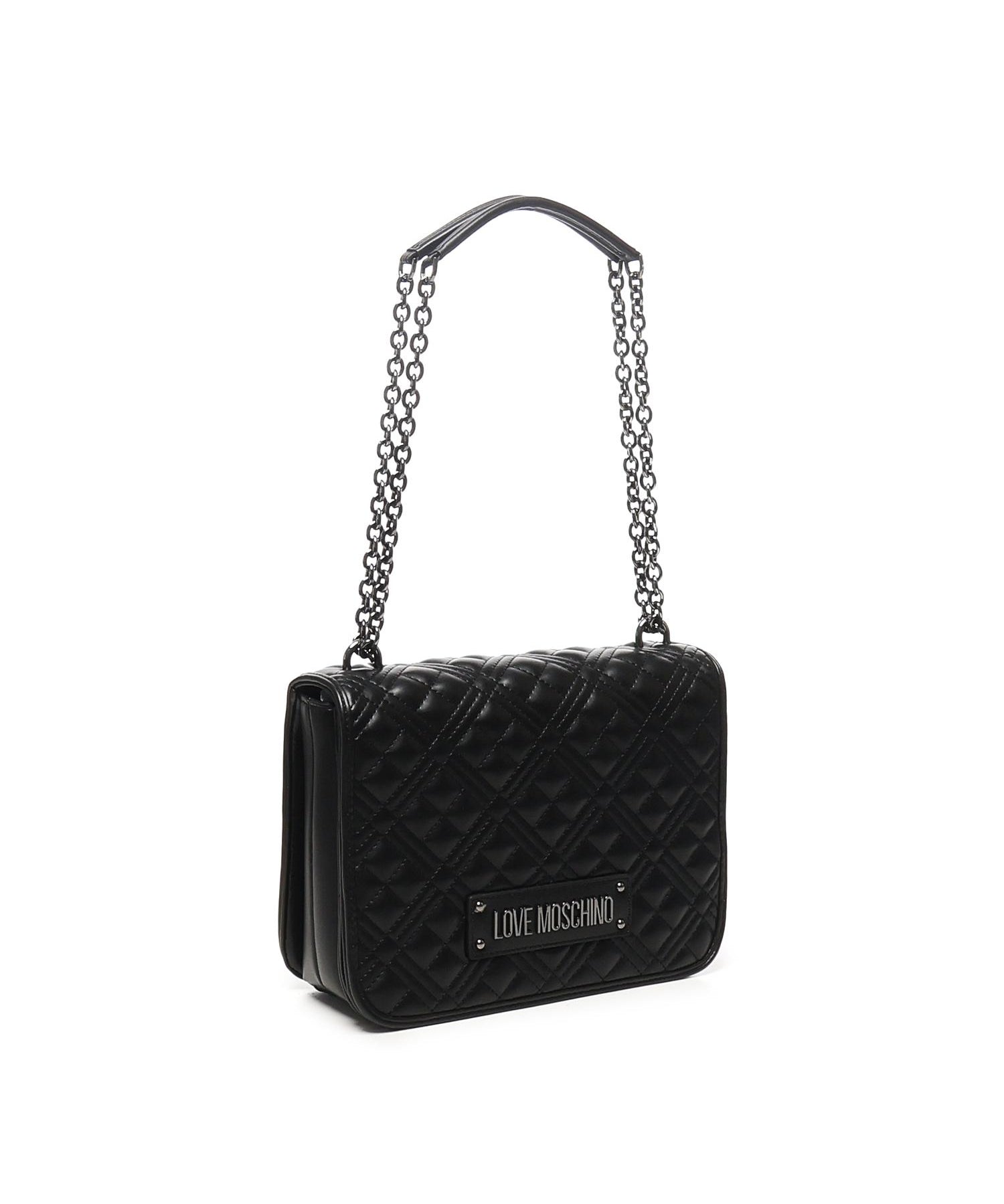 Borsa a spalla trapuntata con logo JC4000PP1LLA0 000 LOVE MOSCHINO 