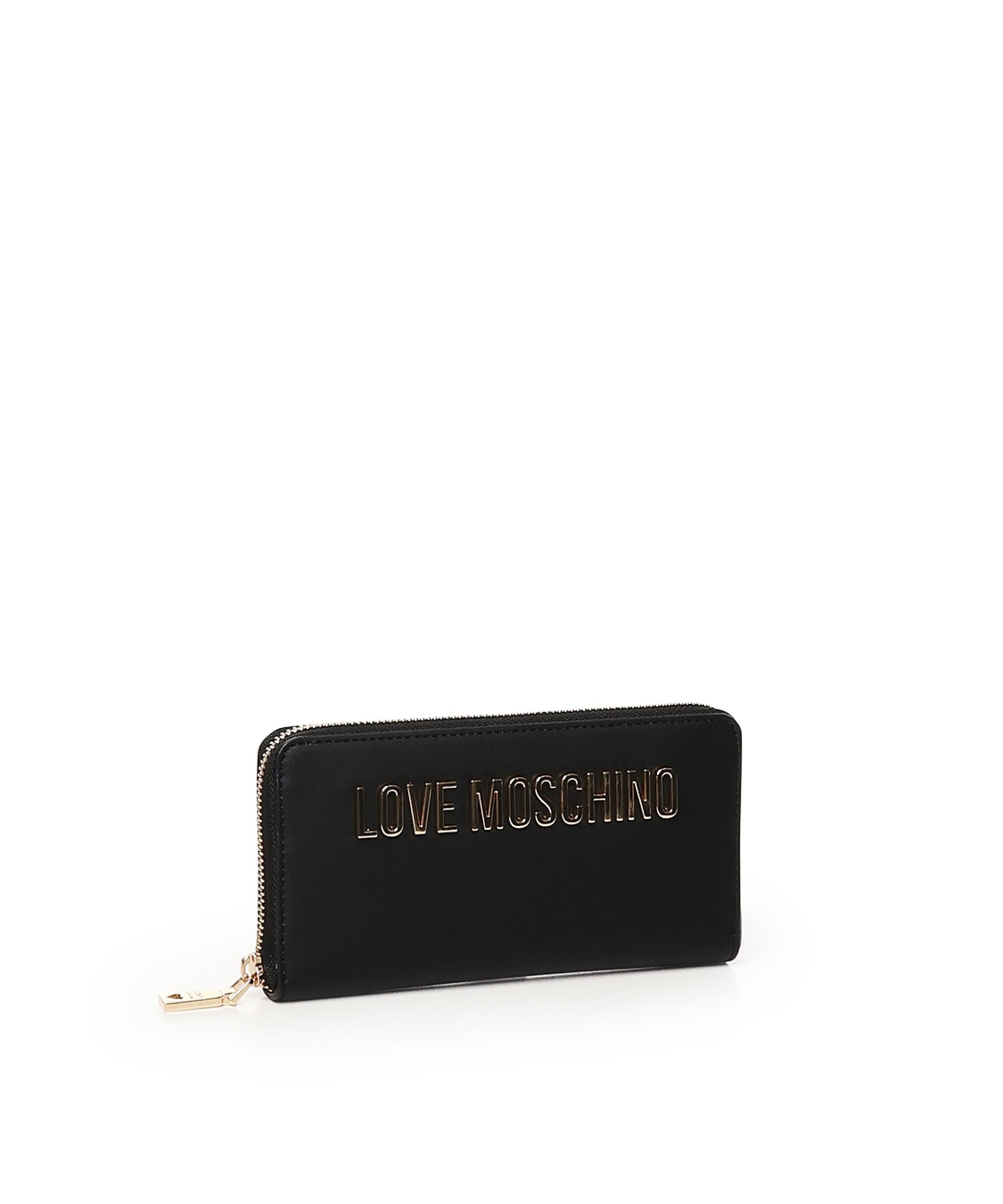 Portafoglio con logo lettering JC5611PP1MKD0 000 LOVE MOSCHINO 