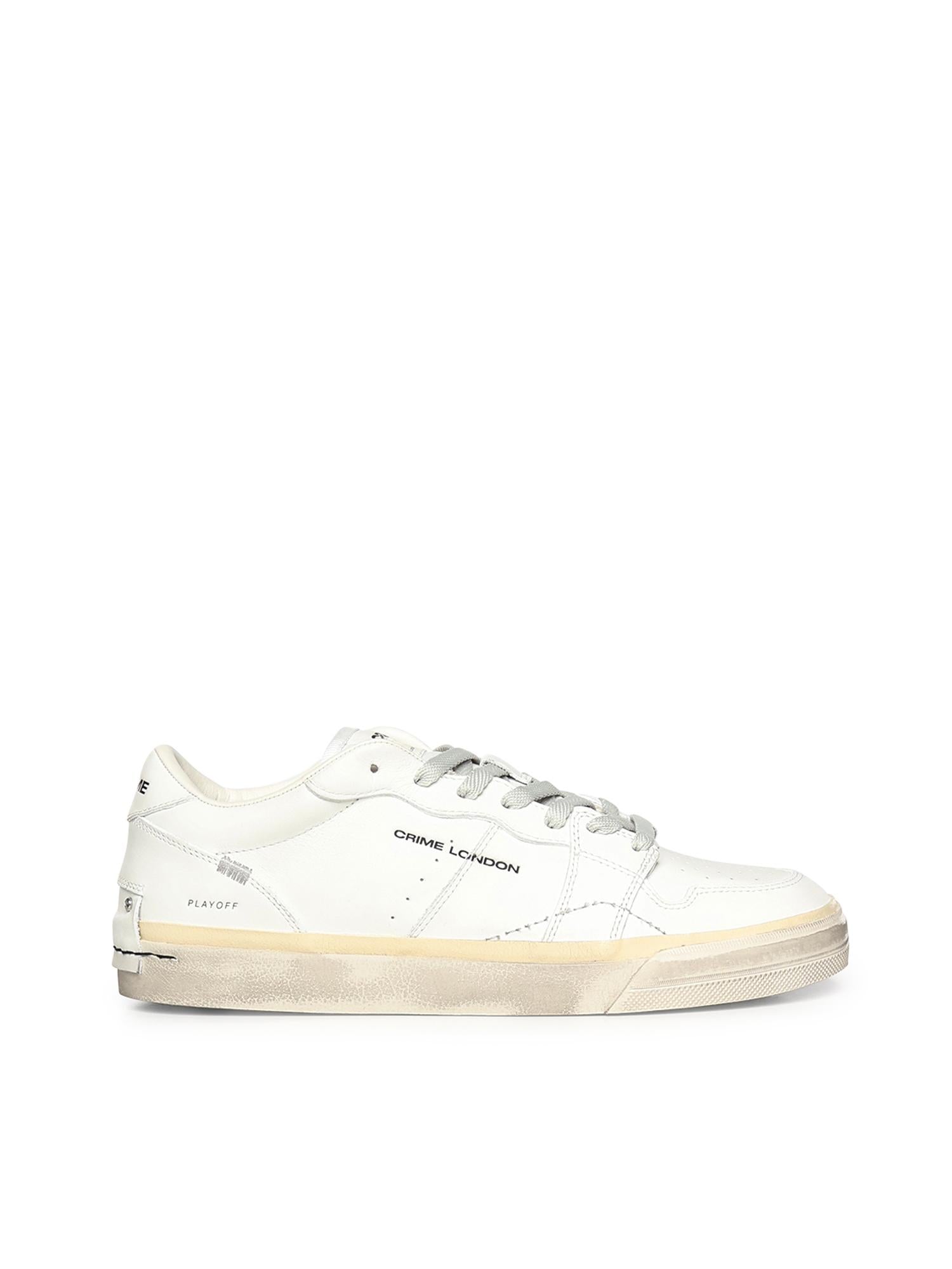 Sneaker Playoff in pelle<BR/> 19500PP8B WHITE CRIME LONDON 