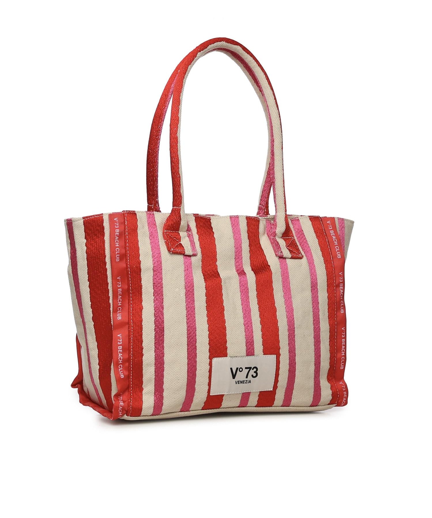 Borsa shopping con logo 73BS9MV02R ILENEROSSO/MULTICOLOR V° 73 
