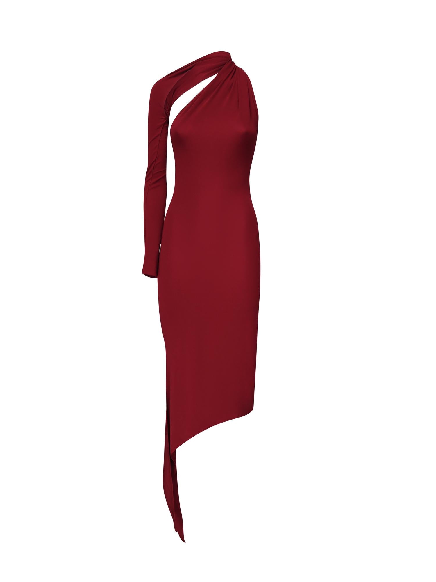 Abito monospalla in crepe di jersey 424JR0523JS0145 4031 COURREGES 