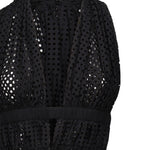 Mini dress in popeline traforato AA9R13456TL19 995 ALAIA 