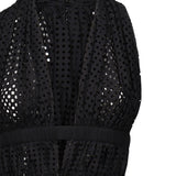 Mini dress in popeline traforato AA9R13456TL19 995 ALAIA 