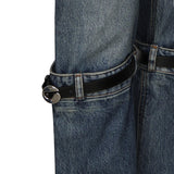 Jeans dritti con fibbia in pelle COPP32F2014 BLU COPERNI 