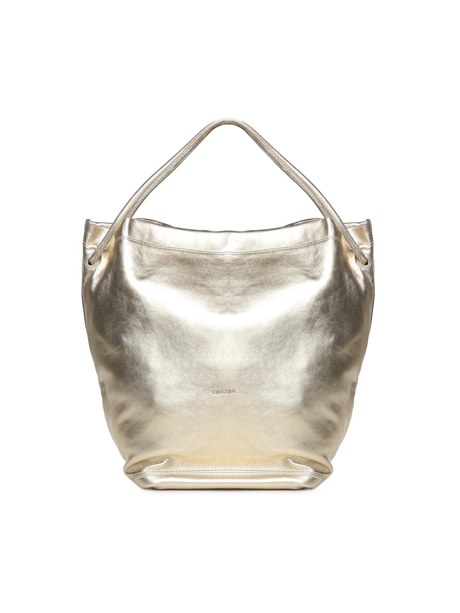 Borsa a spalla in pelle effetto metallizzato BIBP9ZI01M 019 BIASIA 